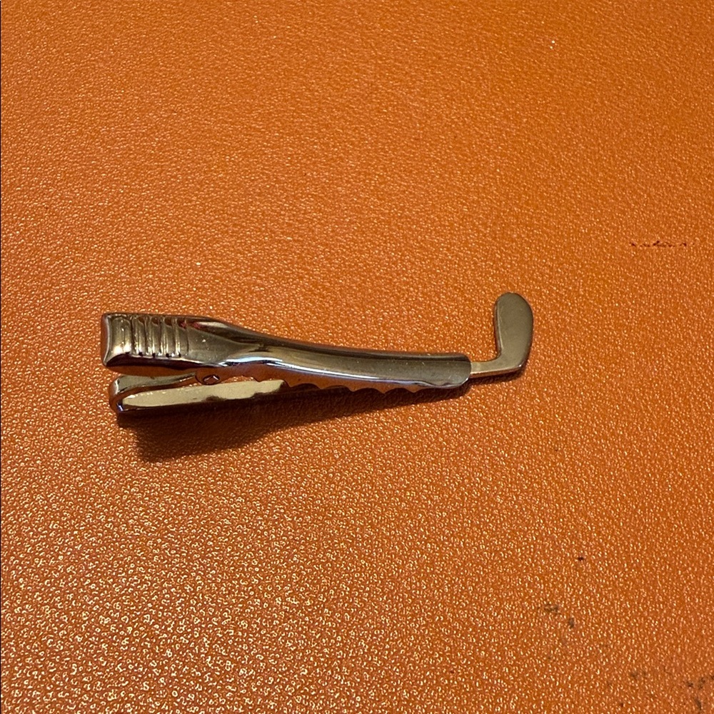 Silver Tie Clip Golf Club